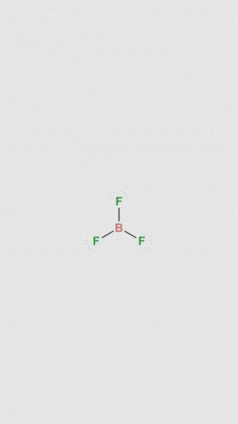 Boron Trifluoride BF3 Lewis Structure Clean No Text Alpha 4K Vertical 9x16 Light Vídeo Stock 339506736