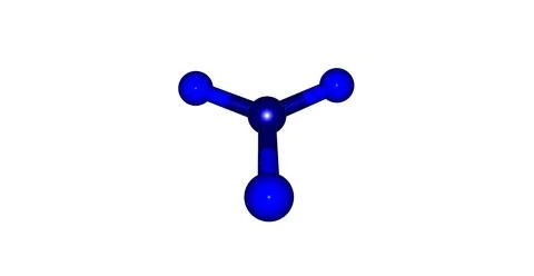 Boron trifluoride molecular structure isolated on white Stock Illustration