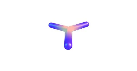 Boron trifluoride molecular structure isolated on white Stock Illustration