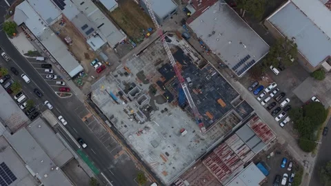 Boronia Melbourne Construction with Crane and Building Under Construction Video stock 328078029