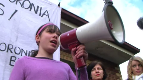 BORONIA PROTESTS AGAINST 3 STOREY DEVELOPMENTS IN THEIR TOWN (2011) Stock Footage 243727684