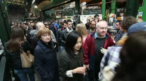 Borough market wide 3 Stock Footage 11128853