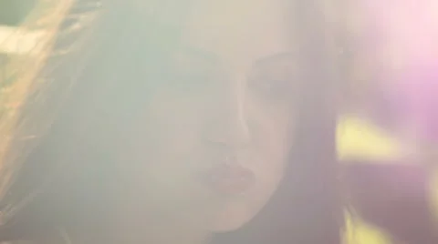 Borred fashion model gets in caracter Stock Footage 43756484