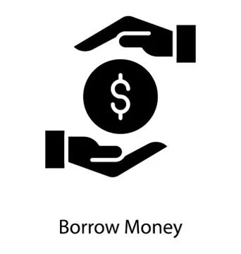 Borrow Money Vector Stock Illustration