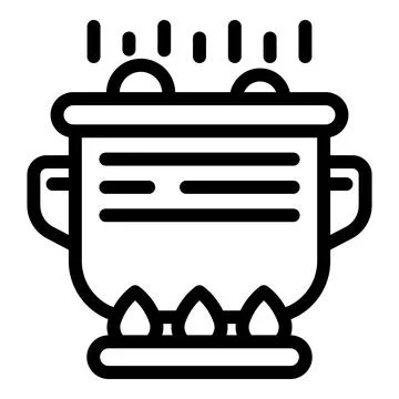 Borsch cooking icon outline vector. Traditional beetroot soup Stock Illustration