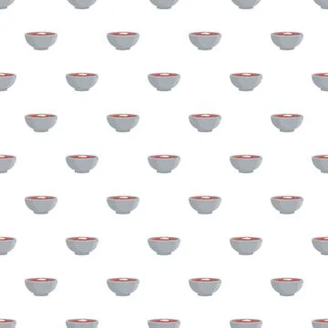 Borscht soup bowls repeating pattern illustration Stock Illustration