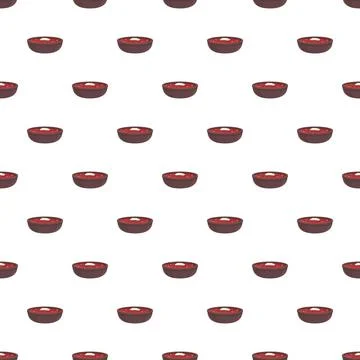 Borscht soup bowls repeating seamless pattern design Stock Illustration