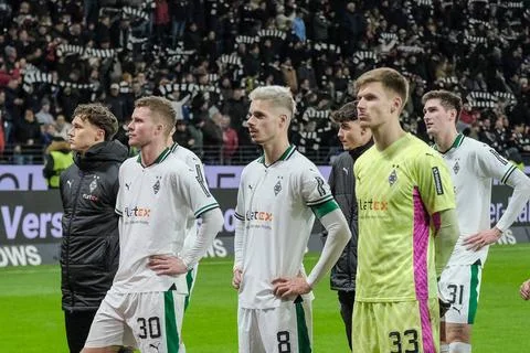  Borussia Moenchengladbach ist enttauescht ueber die Niederlage, GER, Eint... Stock Photos