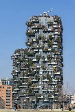 Bosco Verticale, the vertical forest designed by Stefano Boeri in Porta Nuova Stock Photos