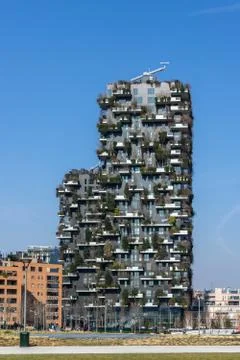 Bosco Verticale, the vertical forest designed by Stefano Boeri in Porta Nuova Stock Photos