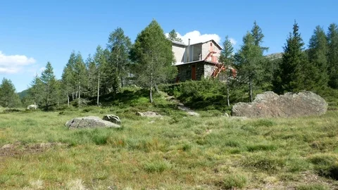 Bosio mountain lodge in Valmalenco. 스톡 동영상 79579992
