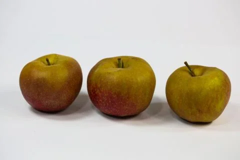 Boskop apples on white background Stock Photos