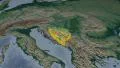 Bosnia And Herzegovina extruded. Bumps shaded. 4k or 4k+ Resolution