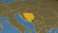 Bosnia And Herzegovina extruded. Solids. 4k or 4k+ Resolution