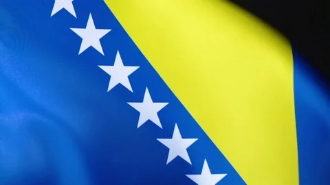 Bosnia Flag Flapping Video stock 118966957