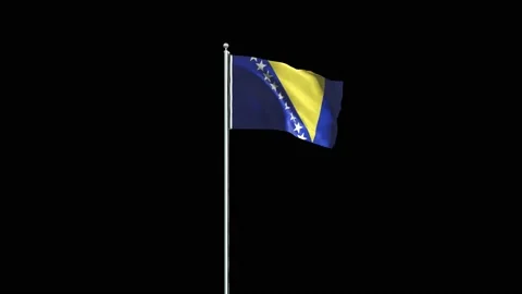 Bosnia Flag Stock Footage 160125503