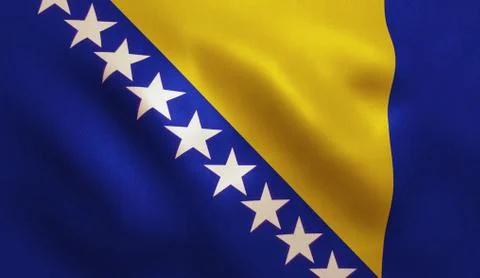 Bosnia Flag Stock Illustration