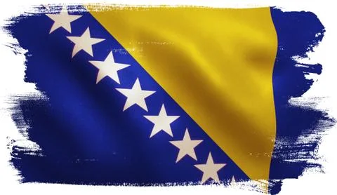 Bosnia Flag Stock Illustration