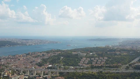 Bosphorus Aerial View 스톡 동영상 117890656