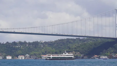Bosphorus and city view. Stock Footage 212815324