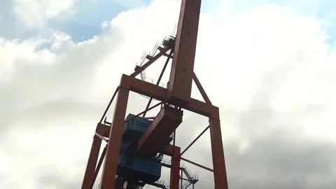 Bosphorus and Cranes Stock Footage 181049428