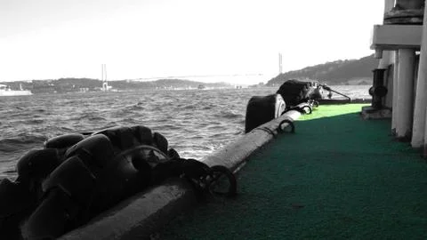 Bosphorus in a boat 库存照片