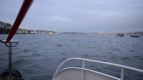 Bosphorus Boat Tour Stock Footage 106813772
