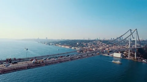 Bosphorus Bridge Aerial 库存影片 81282332