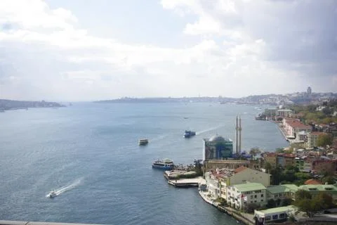 Bosphorus Bridge with blue sky Stock Photos