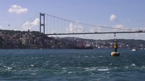 Bosphorus bridge in İstanbul Stock Footage 25911973