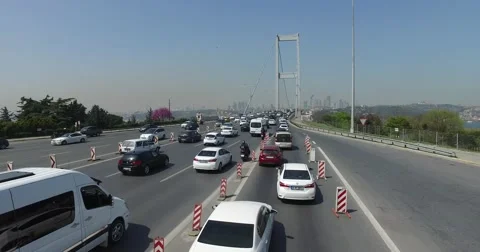 Bosphorus Bridge in Istanbul, Stock Footage 62100369