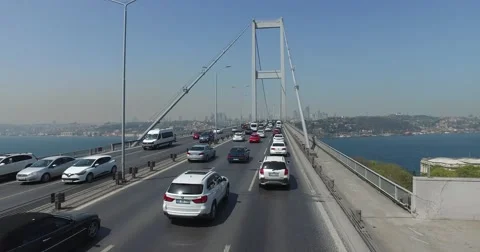 Bosphorus Bridge in Istanbul, Stock-Footage 62100486