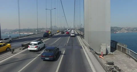 Bosphorus Bridge in Istanbul, Stock-Footage 62100766