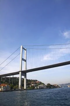 Bosphorus bridge over the bosphorus strait in istanbul Stock Photos