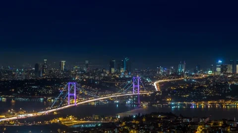 Bosphorus Bridge Panoramic Time Lapse 4K Видео 49510792
