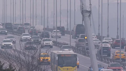 Bosphorus bridge traffic Stock Footage 246799686