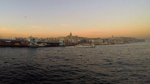 Bosphorus bridge vessels under Stock Footage 102431733
