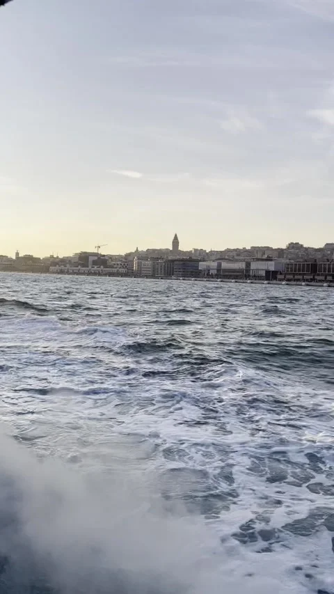 Bosphorus bypass in Istambul from ferry Stock Footage 277548052