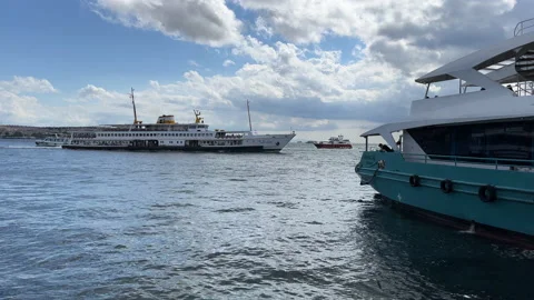 Bosphorus Passenger Ferry Stock Footage 217389566