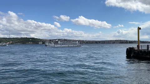 Bosphorus Passenger Ferry Passing Stock Footage 218159681
