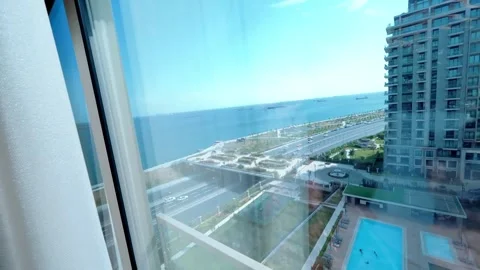 Bosphorus Serenity: Windows Timeless Panorama Video stock 306732993