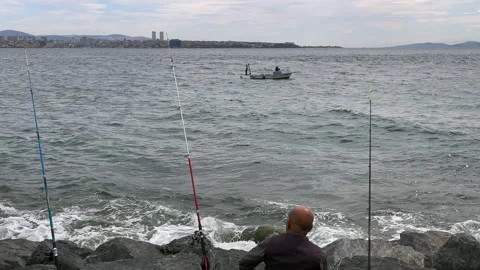 Bosphorus Strait Fishing 스톡 동영상 218173202