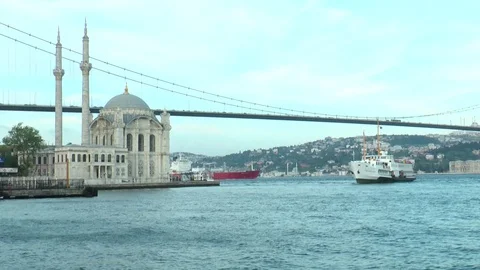 Bosphorus Strait in Istanbul Stock Footage 111821299