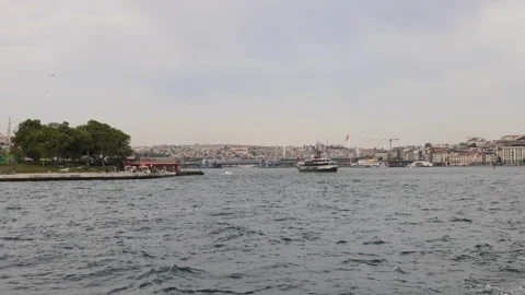 Bosphorus Strait View from Water Stock Footage 322089491