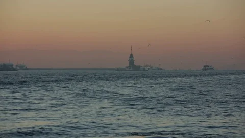 Bosphorus on Sunrise in Turkey Stock Footage 69779888