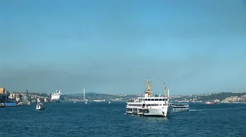 Bosphorus trafic b Stock Footage 12167017