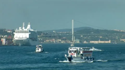 Bosphorus trafic c Stock Footage 12167046