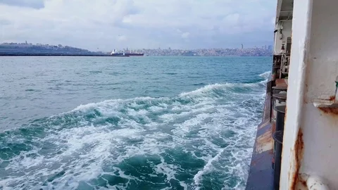 Bosphorus view from ferry Stock Footage 78972566