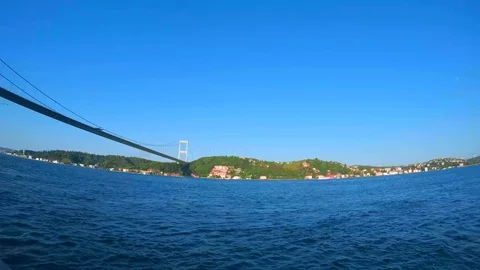 Bosporus Strait time lapse view, Istanbul, Turkey Stock Footage 113993852