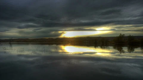 Bosque del apache nm sunset timelapse Stock Footage 36969168